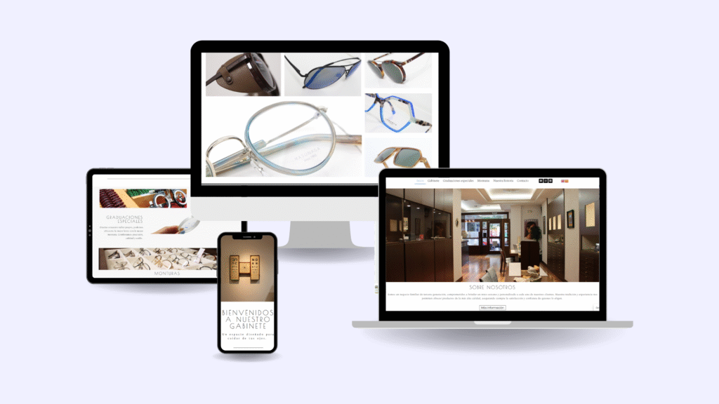 diseño de pagina web para centro optico en Zaragoza